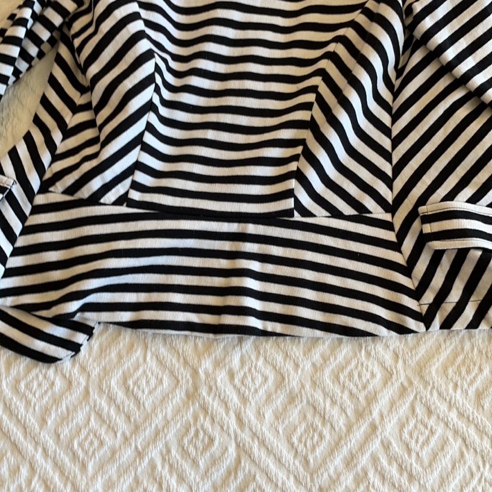 Ana Small Black White Blazer Jacket Suit Stripe - Picture 14 of 16